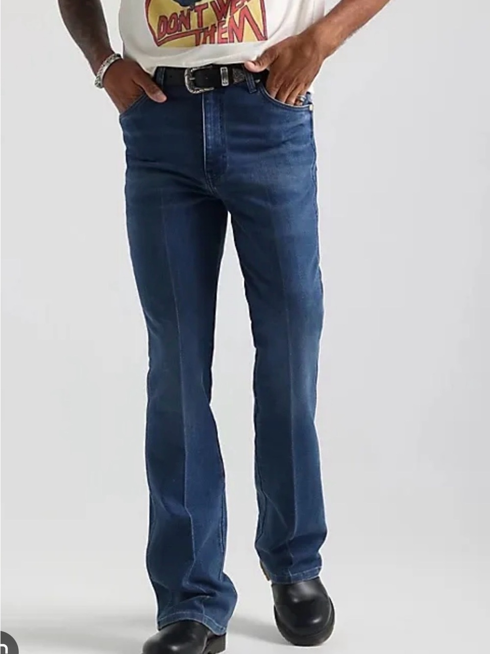 NWT Leon Bridges x Wrangler Men's Bootcut Jeans in Dark Blue